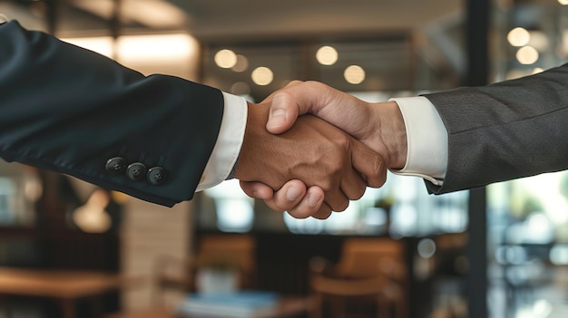 a businessman shaking hands with a financial partner