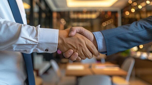 a businessman shaking hands with a financial partner