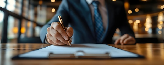 Businessman Signing Contract Photo