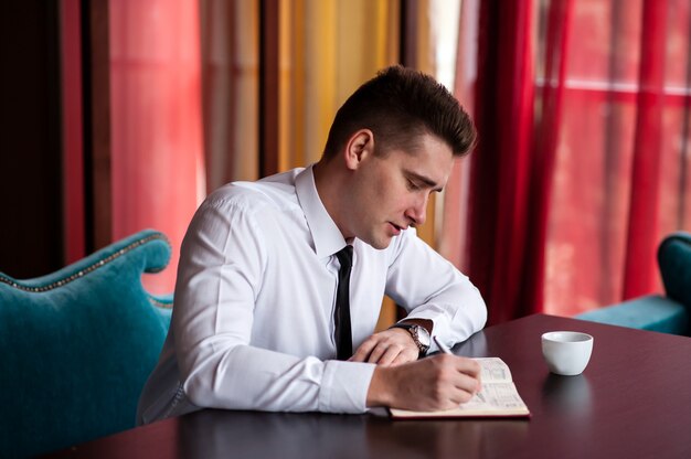 Businessman at the table