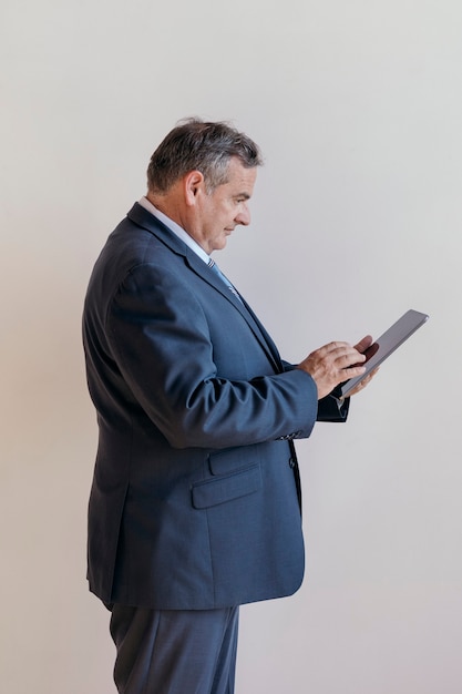 Businessman using a digital tablet