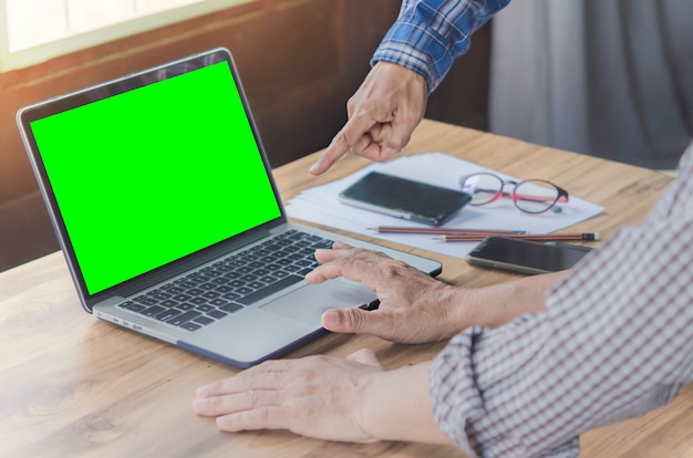 Businessman working in office