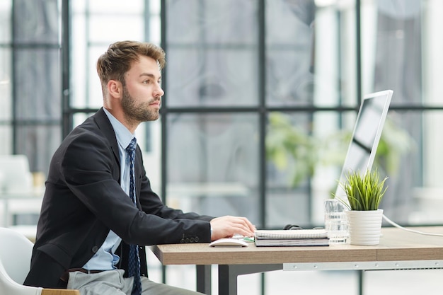 Businessman working in the office