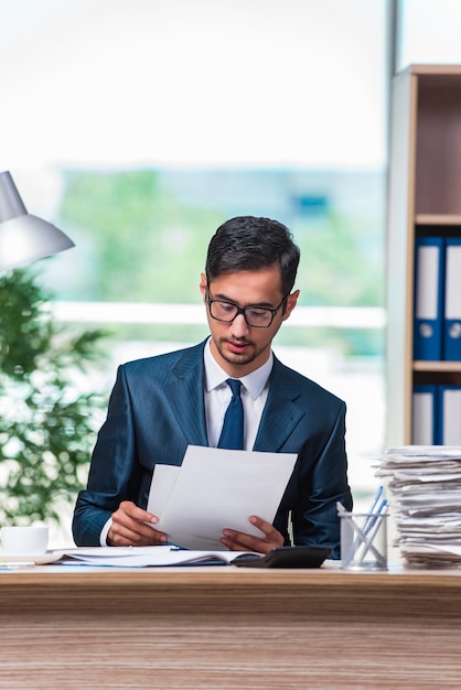 Businessman working in the office 