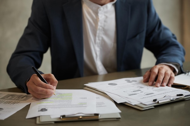 Businessman Working with Papers