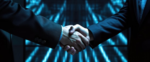 Businessmen shaking hands closeup of two hands High quality photo