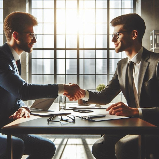 Businessmen shaking hands