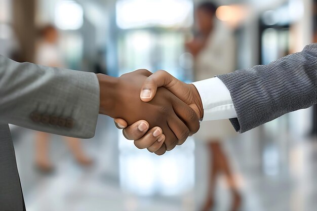 Businesspeople Shaking Hands in Conference