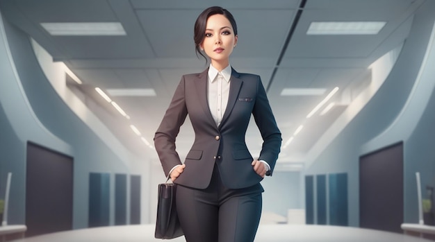 Businesswoman in Power Suit