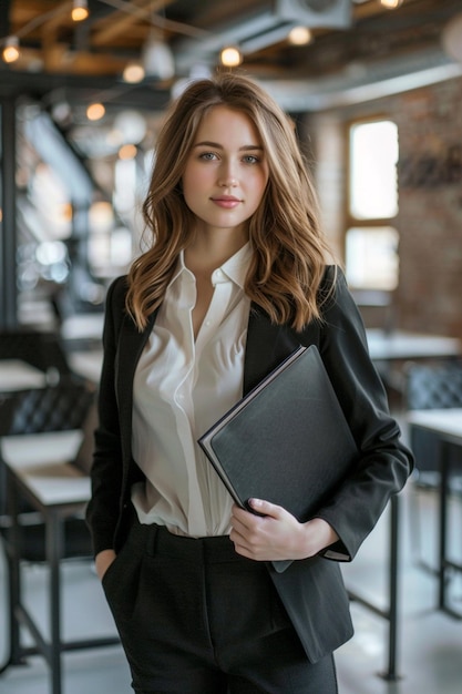 businesswoman professional attire young professional corporate setting business environment