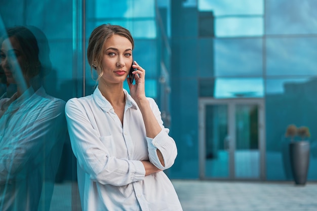 Businesswoman successful woman business person standing outdoor