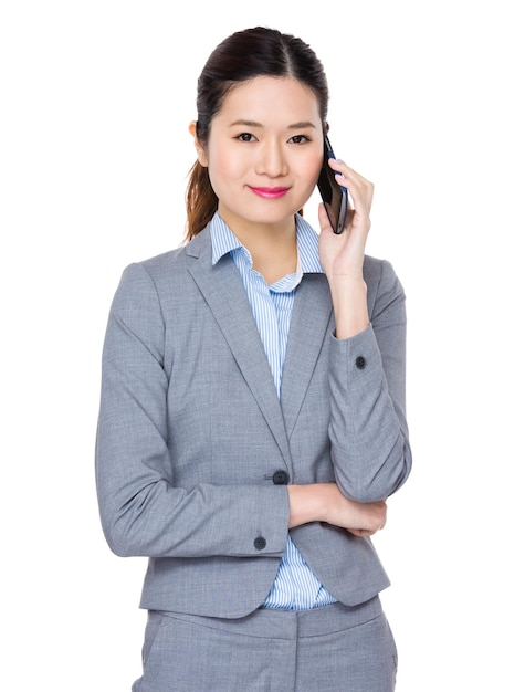 Businesswoman talk to cellphone