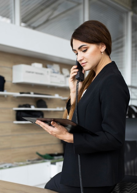 Businesswoman talking on the phone