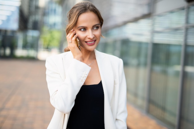 Businesswoman talking on the phone