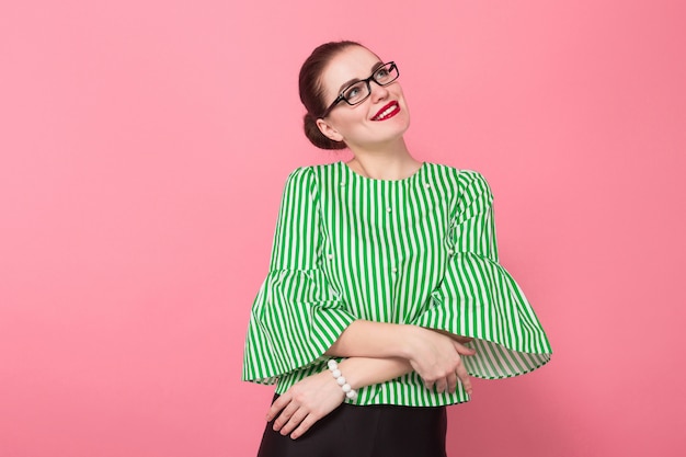 Businesswoman with hair bun