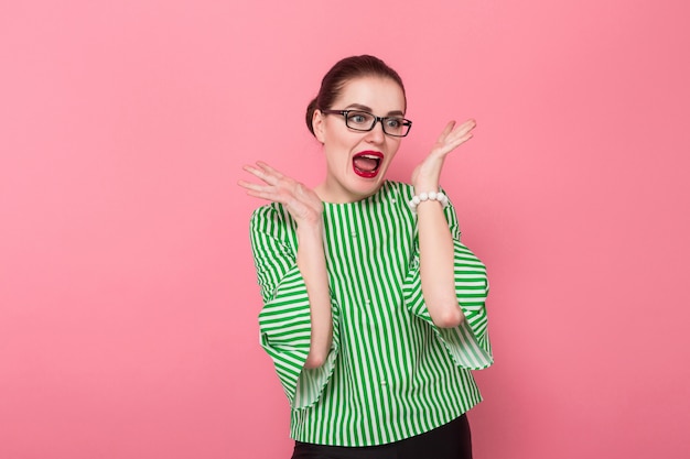 Businesswoman with hair bun