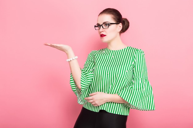 Businesswoman with hair bun