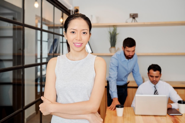 Businesswoman working at office