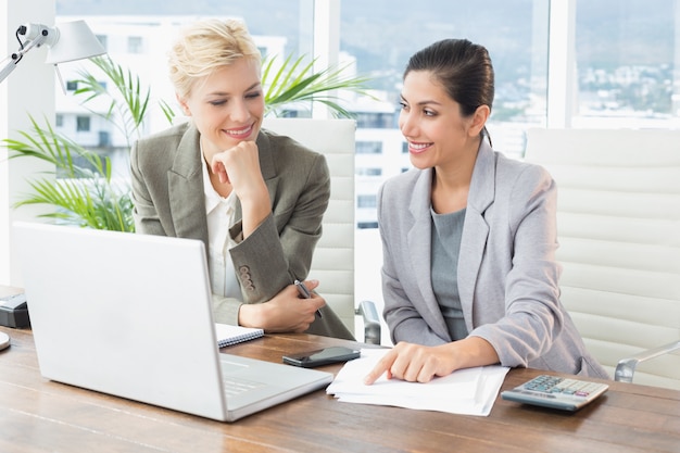 Businesswomen working together