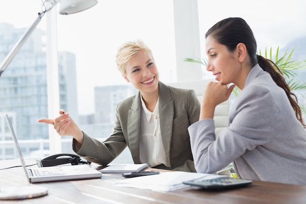 Businesswomen working together