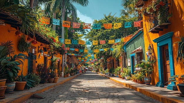 Bustling Mexican Marketplace Vibrant Atmosphere