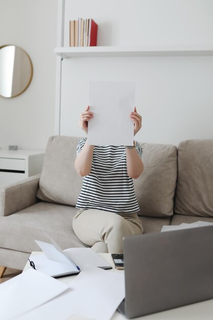 busy business woman working with documents at workplace in a modern office office manager