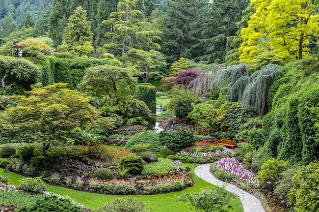 Butchart gardens in summer Victoria British Columbia Canada