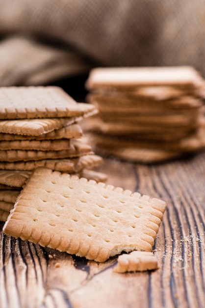 Butter Biscuits on wood