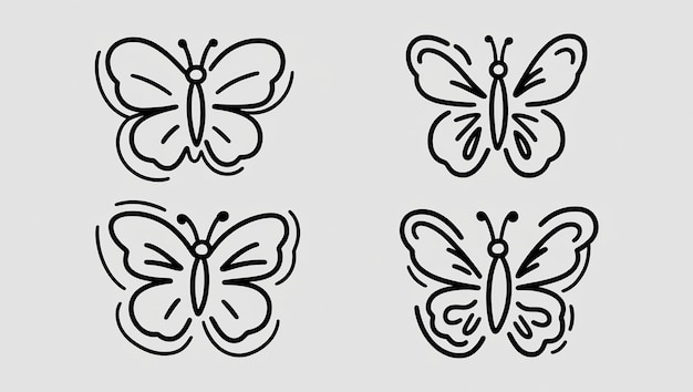 butterflies on a gray background