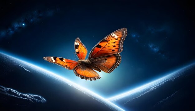 Photo butterflies in our universe