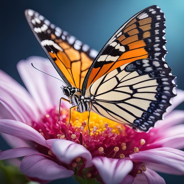 butterfly on a beautiful pink flowerbeautiful butterfly with flowers