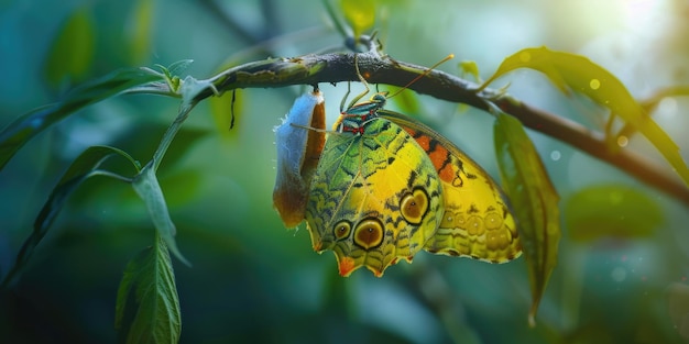 Butterfly on branch