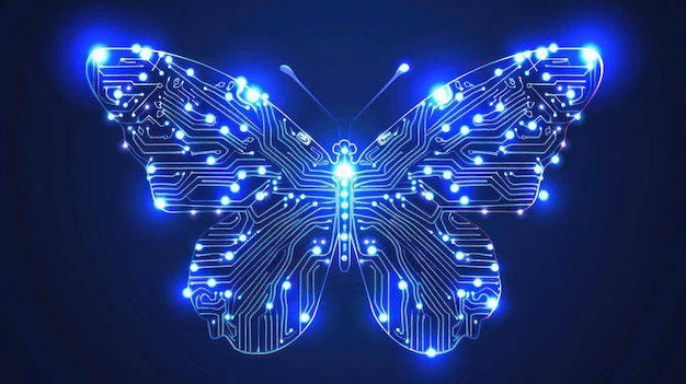 butterfly circuit technology butterfly shape combined with electronic pattern circuit