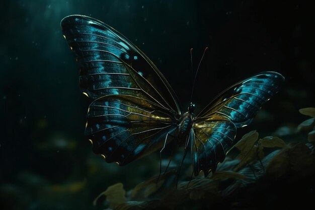 Butterfly on a flower Generative AI