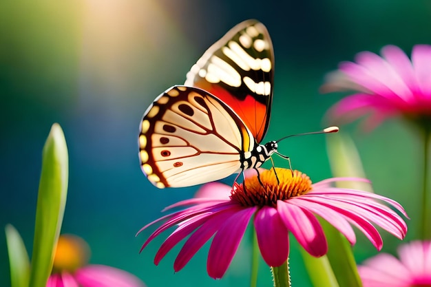 A butterfly on a flower