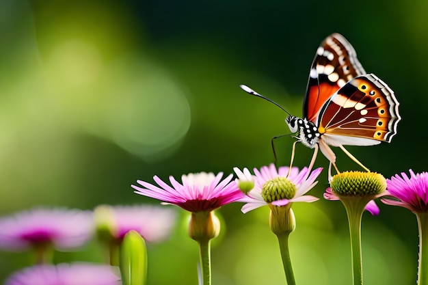 A butterfly on a flower