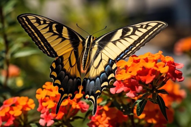 Butterfly on Flowers