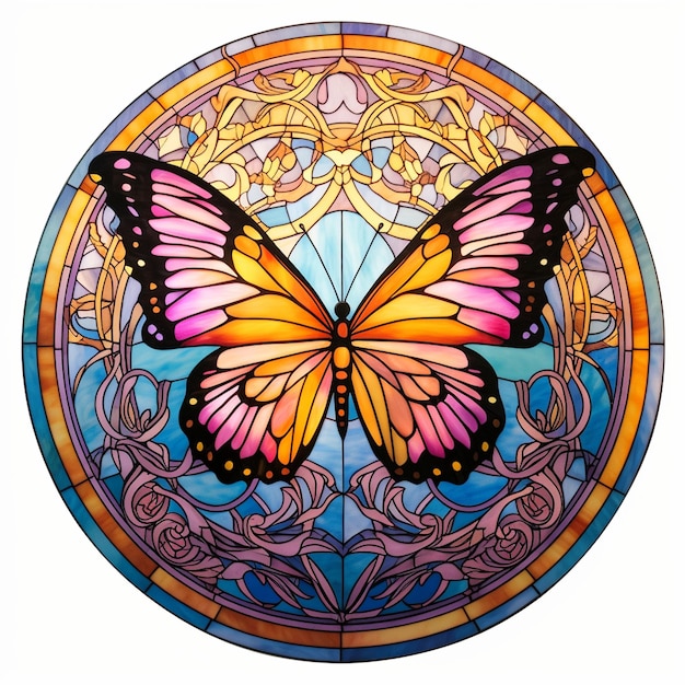 Butterfly Glass Panel Wall Art