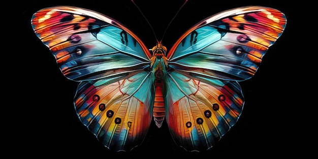 the butterfly is a butterfly that is blue and yellow