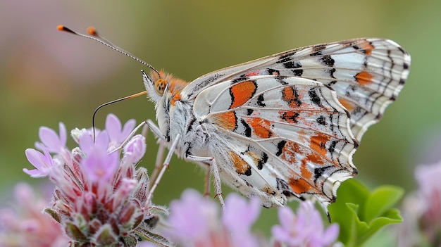 Photo a butterfly is on a flower and it is a butterfly