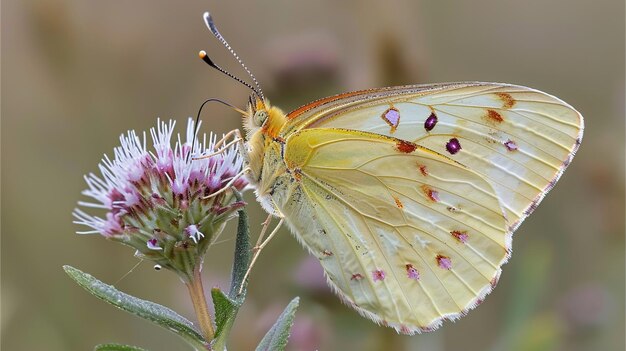 Photo a butterfly is on a flower with the number 8 on it