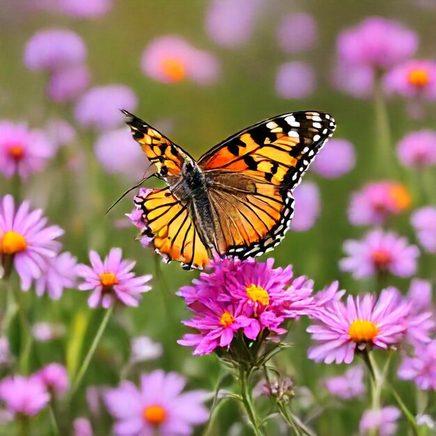 a butterfly is on a purple flower with the words butterfly  on it