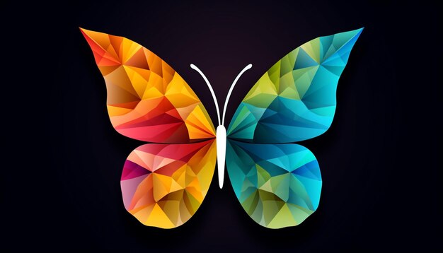 butterfly leaf icon abstract