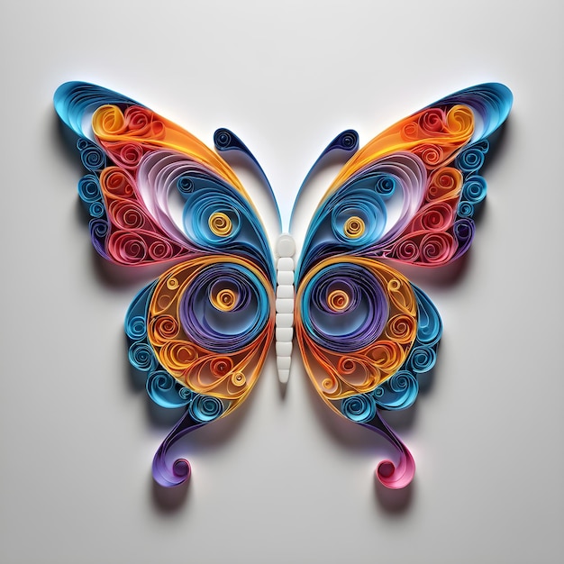 butterfly logo quilling