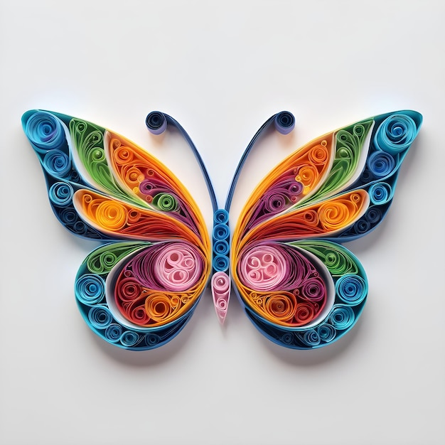 butterfly logo quilling