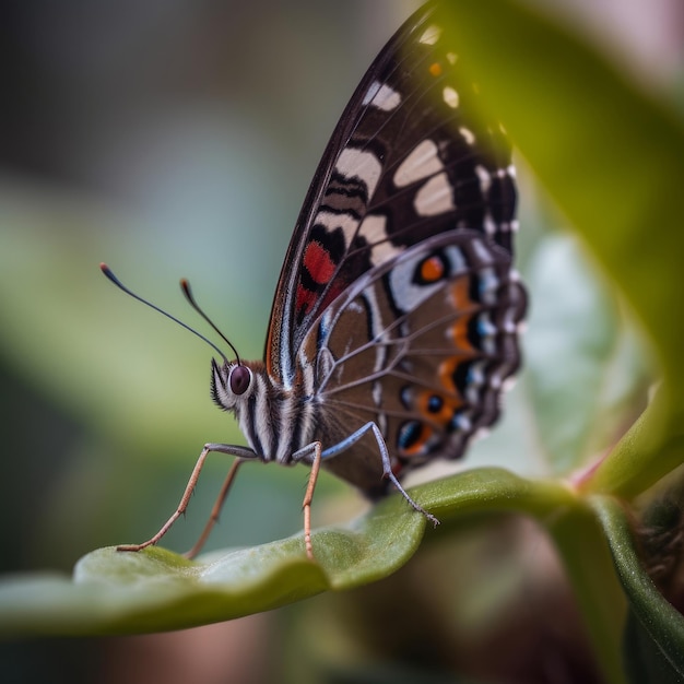 Butterfly on natural background Illustration AI GenerativexA