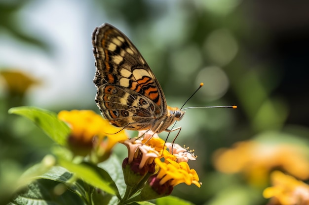 Butterfly on natural background Illustration AI GenerativexA