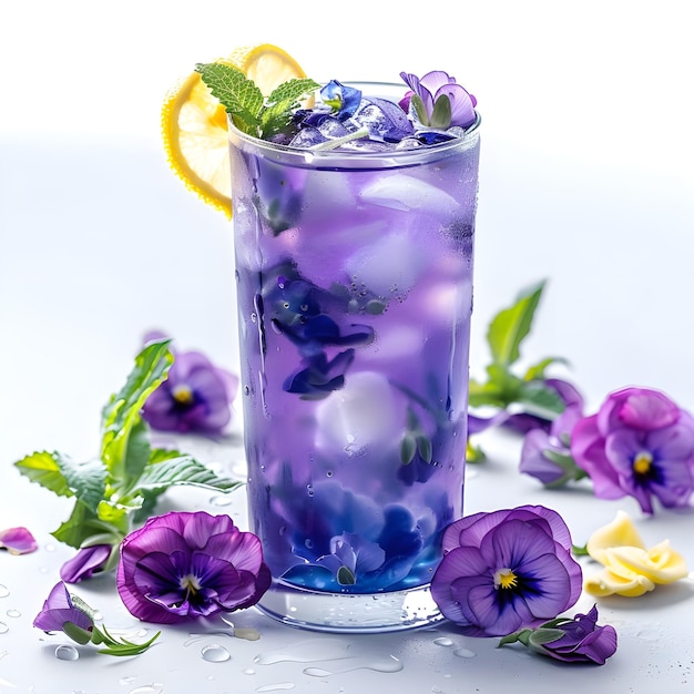 Butterfly Pea Flower Lemonade Cooler