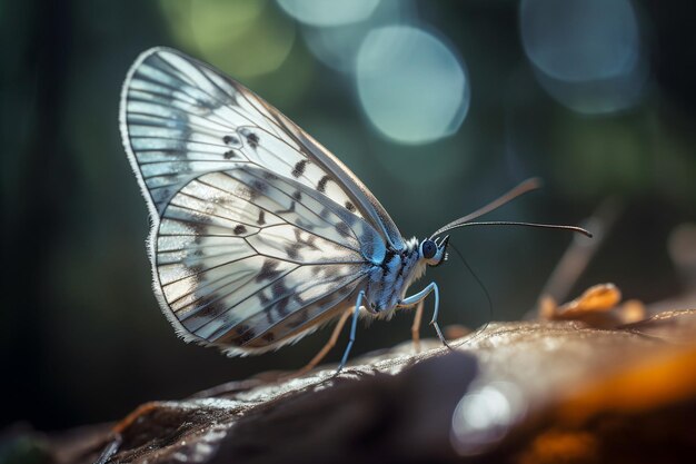 A butterfly on a piece of wood with the word butterfly on it