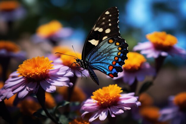 Butterfly on Purple Flower